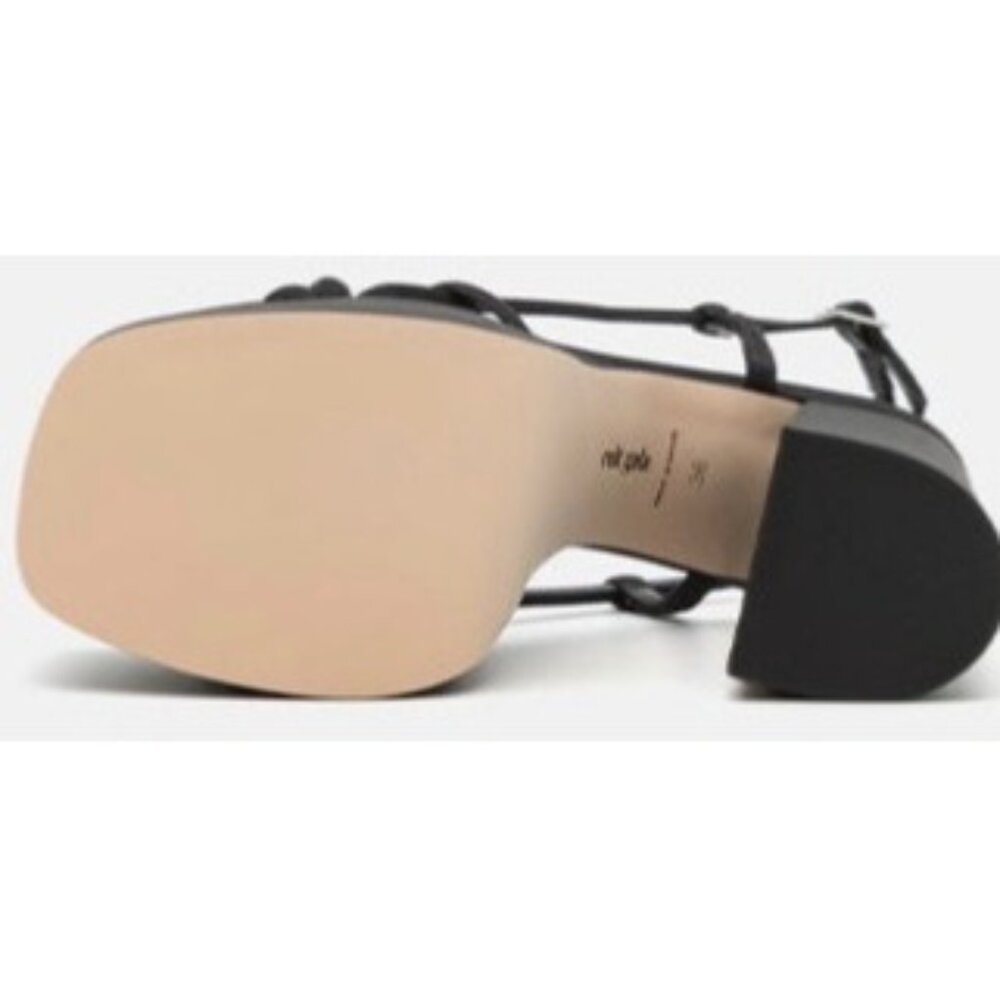 Cult Gaia Moriah Platform High Block Heel Sandal Black Size 7 New In Box - Picture 16 of 16